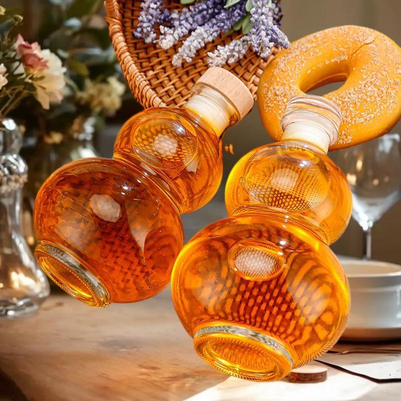 Cold Brew Jar - Transparante kalebasvorm Hoge borosilicaatglas wijnfles Hittebestendig