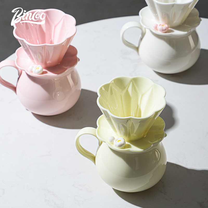 Coffee Tea Pot - Bincoo-keramische handbrouwen giet over theepot met