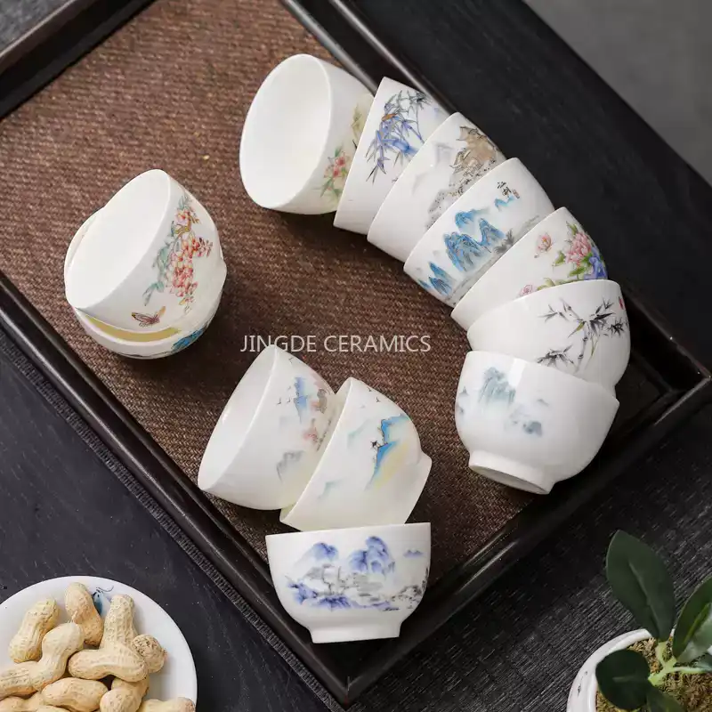 Coffee Tea Set Up - 4 STKS Keramische Mini Theekop, Kleine