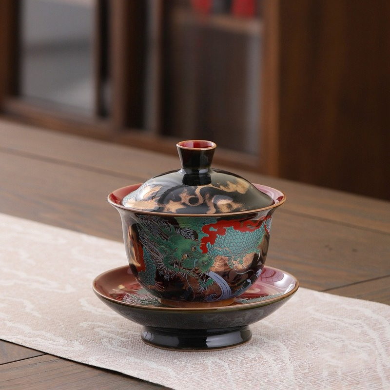 Coffee Tea Set Up - Creatieve Retro Keramische Gaiwan Set Theekop