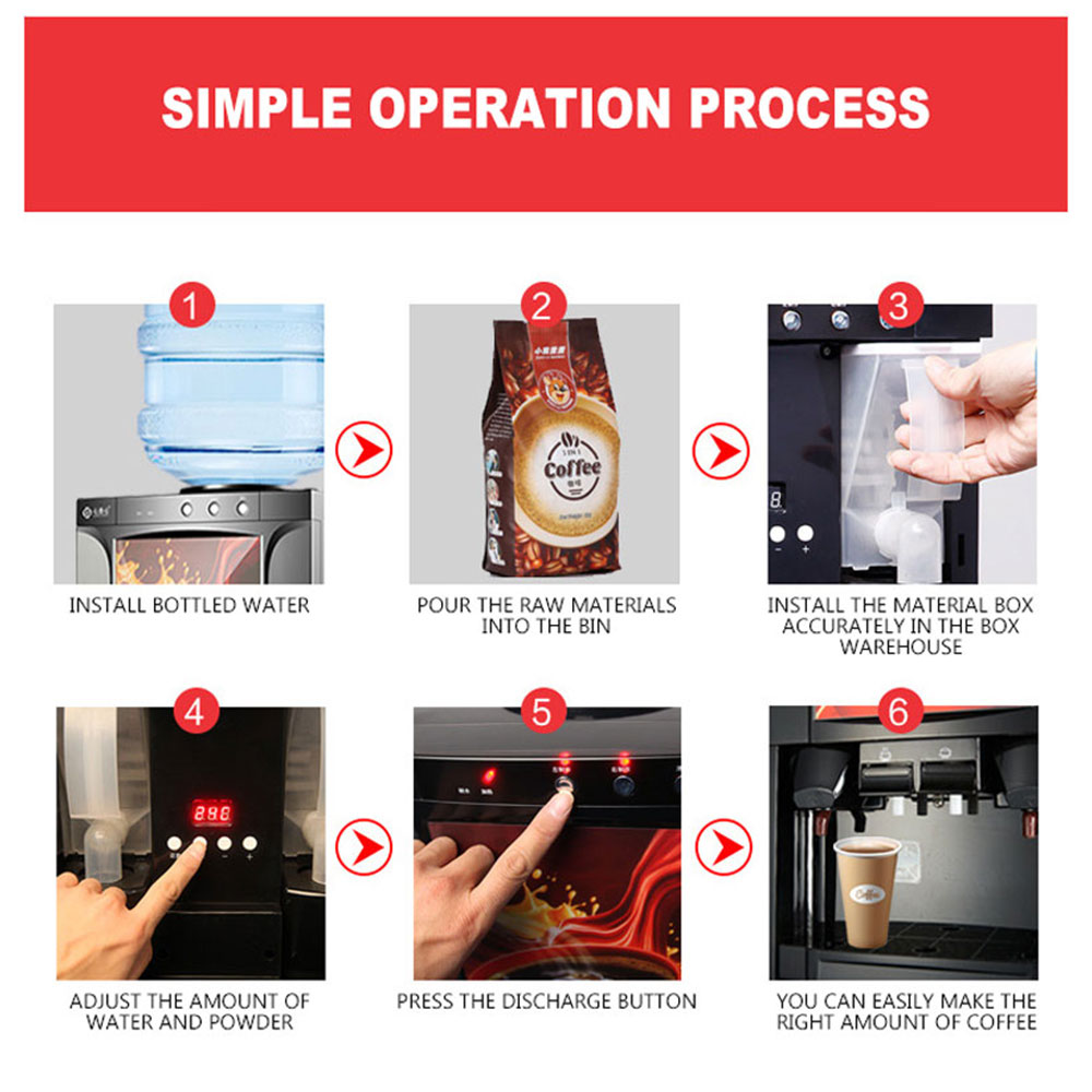 Coffee Tea Espresso Machines - Commerciële Automatische Drankautomaat Hete Drank Instant