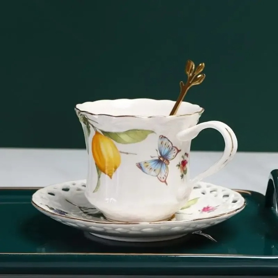 Lemon Tea Coffee - Europese stijl theekop set citroen espressokopjes
