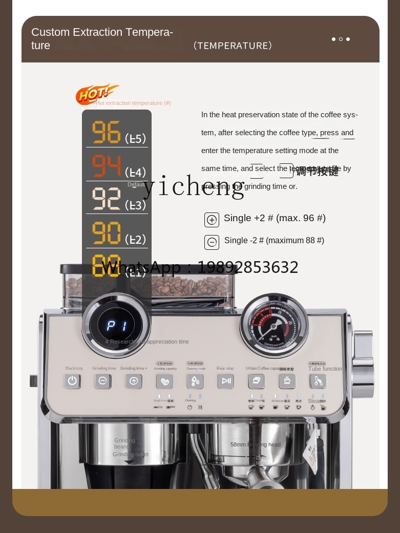 Coffee Tea Espresso Machines - PYH Koffiemachine Kleine commerciële semi-automatische koffiemaler