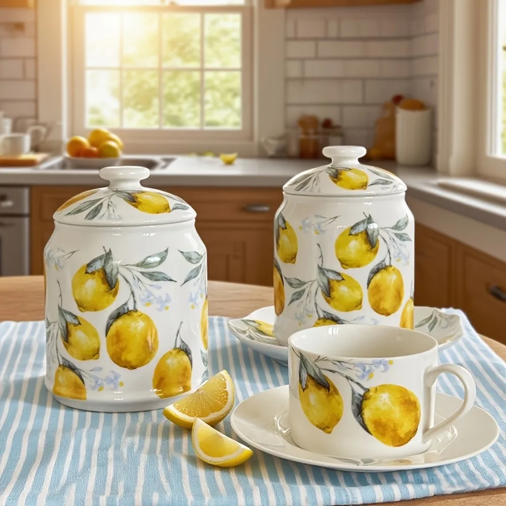 Keramische opbergpot met citro - Lemon Tea Coffee recensie en prijs