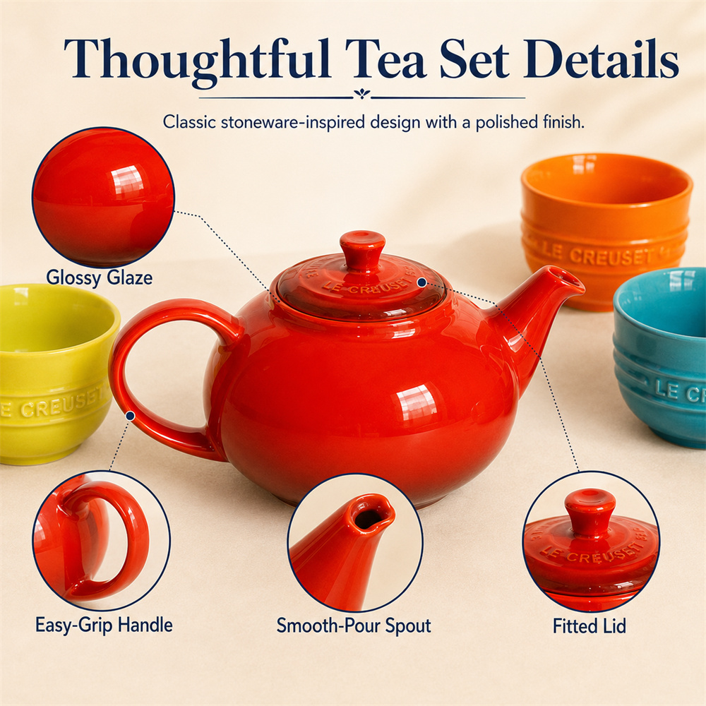 5-delige Le Creuset chipbesten - Coffee Tea Set Up recensie en prijs