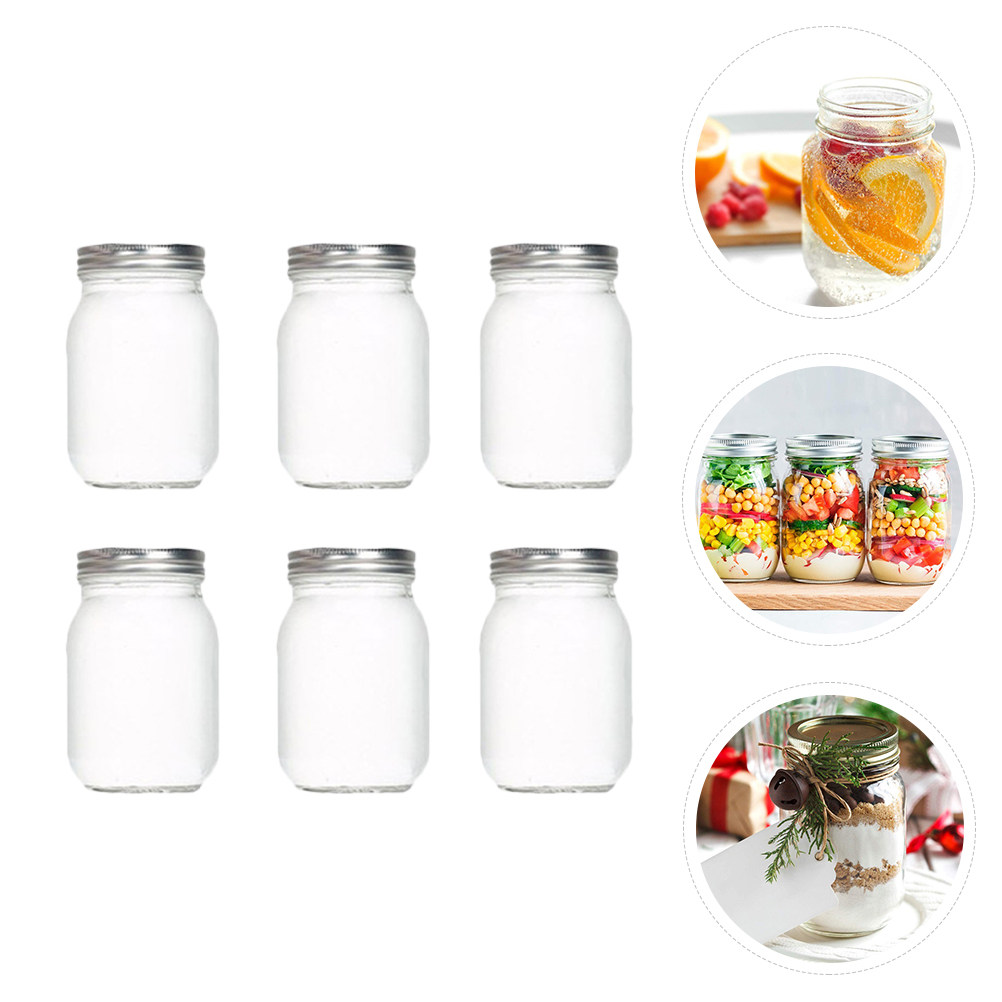 6 stuks transparante ronde gla - Coffee Tea Jars recensie en prijs