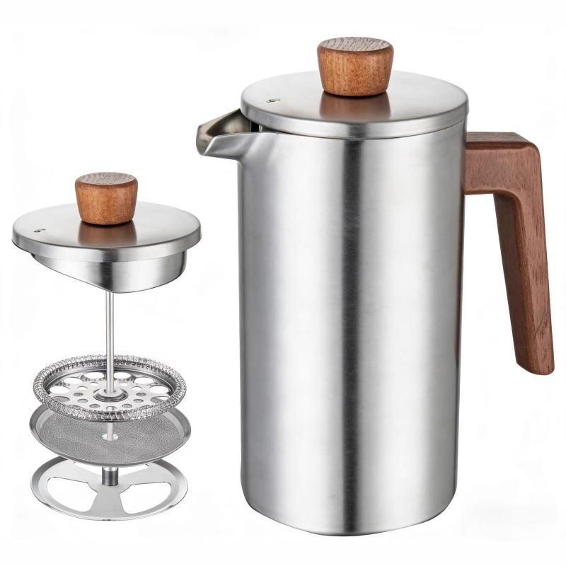JUSTINLAU 1000ml RVS French Pr - Coffee Tea Pot recensie en prijs