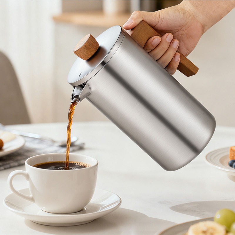 JUSTINLAU 1000ml RVS French Pr - Coffee Tea Pot recensie en prijs