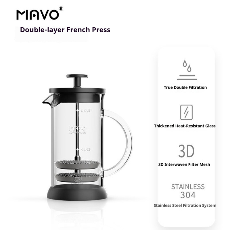 MAVO French Press Koffiezetapp - Coffee Tea Pot recensie en prijs