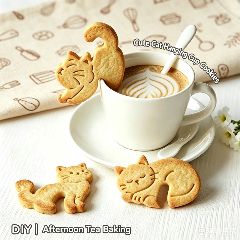 Cartoon hangende kopjes katten - Coffee Tea Essentials recensie en prijs