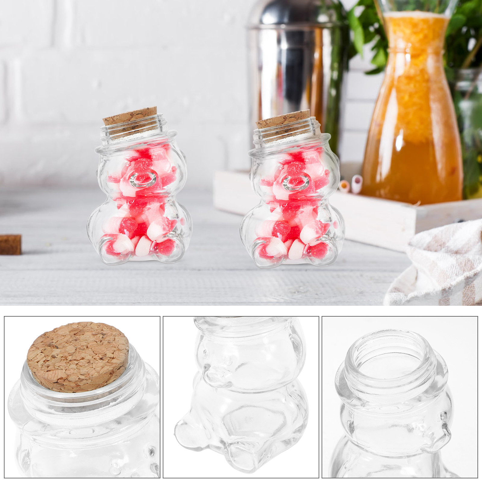 4-delige glazen snoepkruikense - Coffee Tea Jars recensie en prijs
