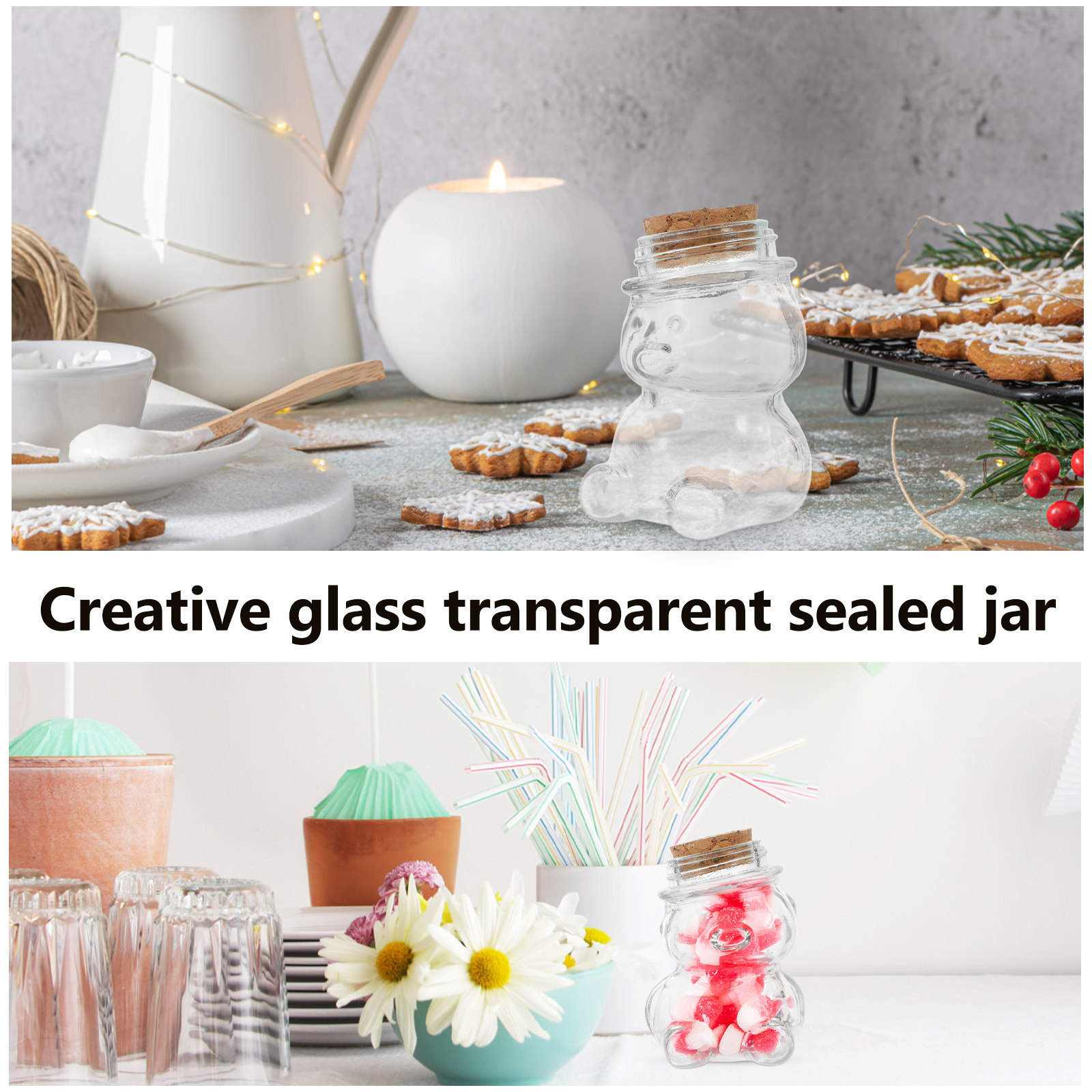 4-delige glazen snoepkruikense - Coffee Tea Jars recensie en prijs